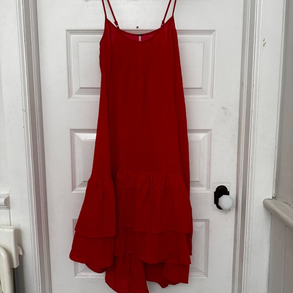 Free Red gauze dress